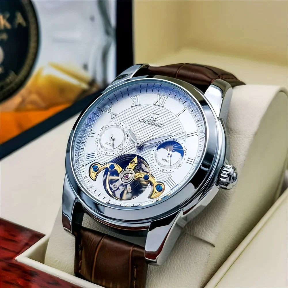This Is a Fashionable and Good-Looking Men's Watch. It Has a Real High-End Automatic Mechanical Sports Function and Hollow Design. It Is Suitable for Business and Casual Wear This Best-Selling Watch Is a Best Gift for Your Bo