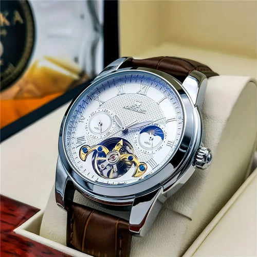 This Is a Fashionable and Good-Looking Men's Watch. It Has a Real High-End Automatic Mechanical Sports Function and Hollow Design. It Is Suitable for Business and Casual Wear This Best-Selling Watch Is a Best Gift for Your Bo
