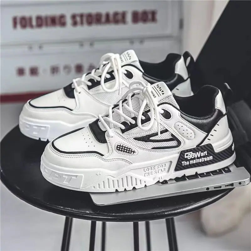 Mens Shoes Fashion Outdoor Casual Shoes Lace Up Platform Skateboard Shoe Training Shoes for Men Non Slip Sneaker Tenis Masculino
