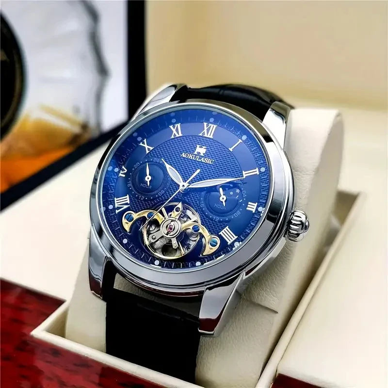 This Is a Fashionable and Good-Looking Men's Watch. It Has a Real High-End Automatic Mechanical Sports Function and Hollow Design. It Is Suitable for Business and Casual Wear This Best-Selling Watch Is a Best Gift for Your Bo