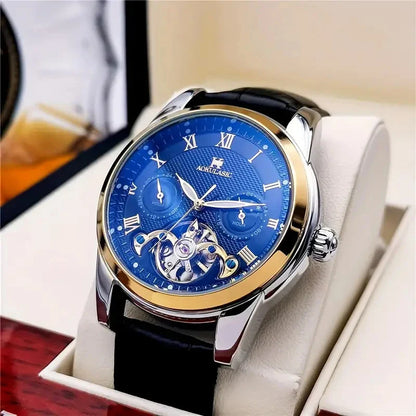 This Is a Fashionable and Good-Looking Men's Watch. It Has a Real High-End Automatic Mechanical Sports Function and Hollow Design. It Is Suitable for Business and Casual Wear This Best-Selling Watch Is a Best Gift for Your Bo
