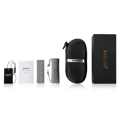 BARCUR Black Walnut Sunglasses for Men Wood Sun Glasses Man Eyeglasses Polarizing Glasses UVA&B Protection Eyewear ECO-Friendly